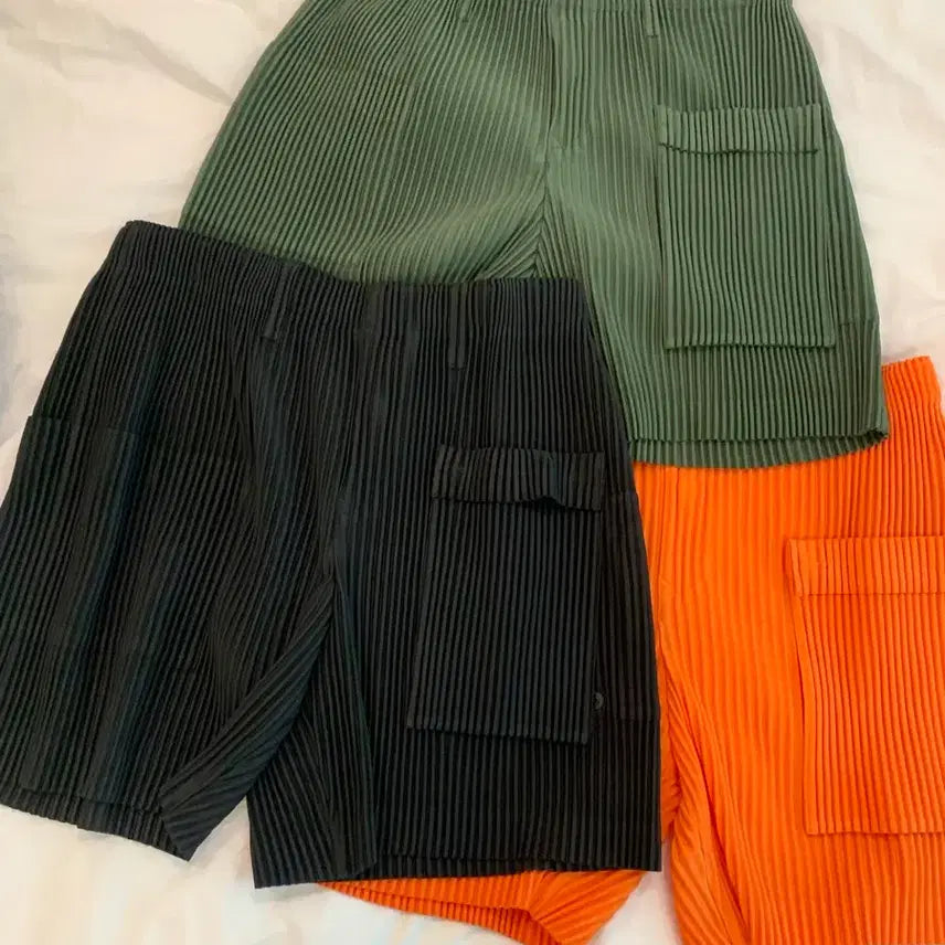 [BUNJANG] Homme Plissé ISSEY MIYAKE 26SS Shorts Green, Orange / 새상품)옴므플리세 26년 4월 블랙, 오렌지