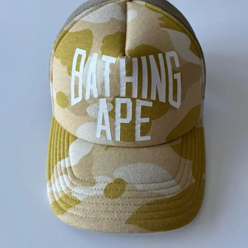 [BUNJANG] BAPE Color Camo Mesh Cap Yellow / 베이프 컬러카모 메쉬캡 모자 노랑 nyc