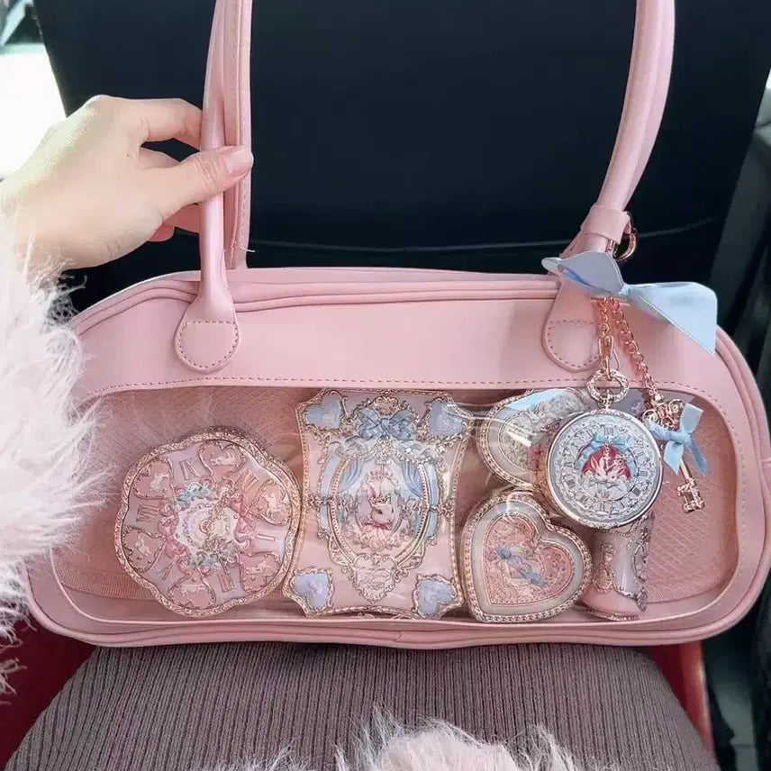 [BUNJANG] Flower Knows 2026 Limited Edition Pink Mesh Shoulder Bag / 플라워노즈 2026 한정 핑크 메쉬 숄더백