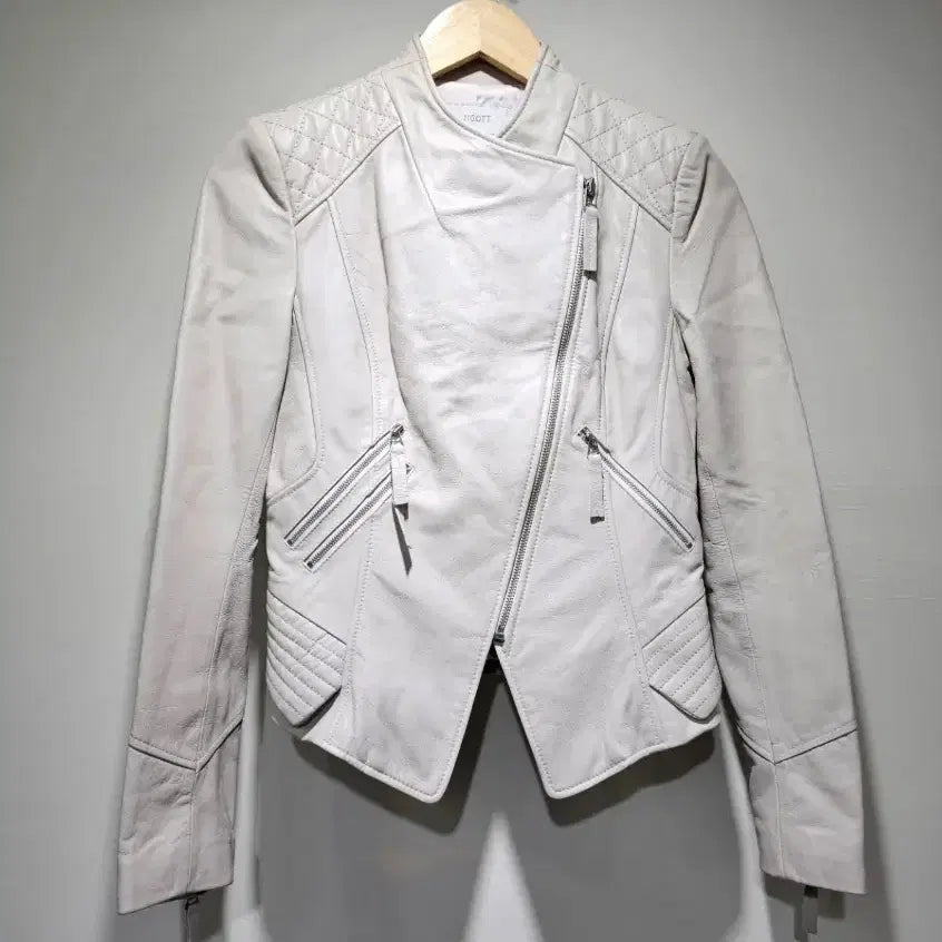 [BUNJANG] JIGOTT Women's Quilted Leather Rider Jacket / 지고트 (JIGOTT) 여성 퀼팅 라이더 가죽 자켓 (55)