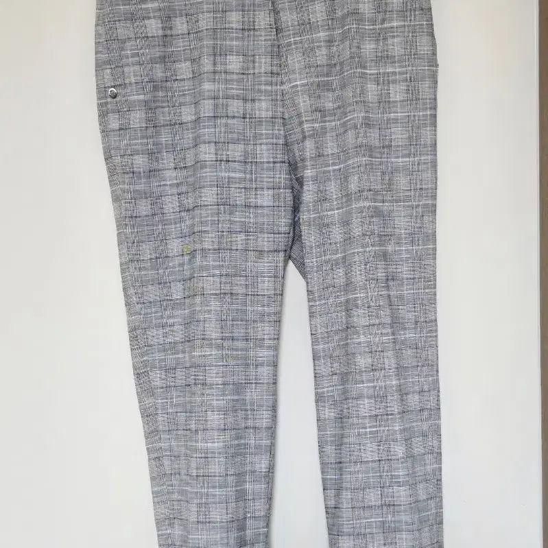 [BUNJANG] Women's Checkered Summer Slacks (29-inch) / 29)체크무늬 여성 여름 바지 29인치
