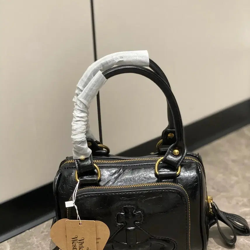 [BUNJANG] Vivienne Westwood Black Leather Clutch Shoulder Bag / 비비안웨스트우드 클러치백 숄더백 블랙