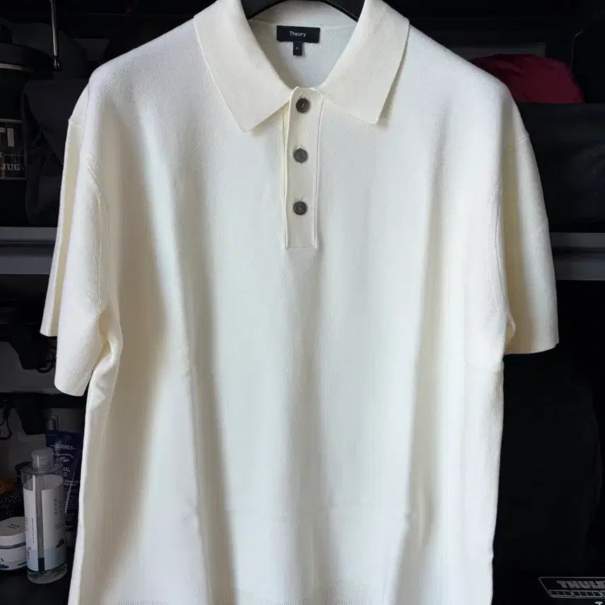 [BUNJANG] Theory Riland Polo Shirt Ivory XL / 띠어리 RILAND POLO SHIRT  릴랜드 폴로 아이보리 XL