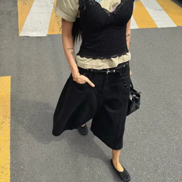 [BUNJANG] 7-Button Balloon Pants (2 Colors) / <새상품> 7부 벌룬 팬츠 2color