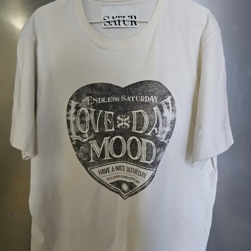 [BUNJANG] SATUR Saturday Mood Short-Sleeve T-Shirt / SATUR 새터데이 무드 반팔 티셔츠