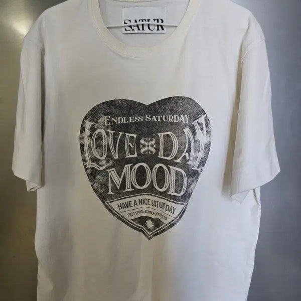 [BUNJANG] SATUR Saturday Mood Short-Sleeve T-Shirt / SATUR 새터데이 무드 반팔 티셔츠