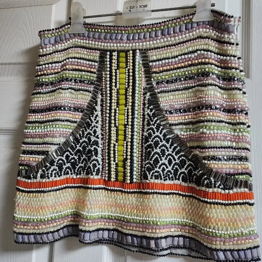 [BUNJANG] ZARA Beaded Mini Skirt (M) / ZARA 비즈 장식 미니스커트 M