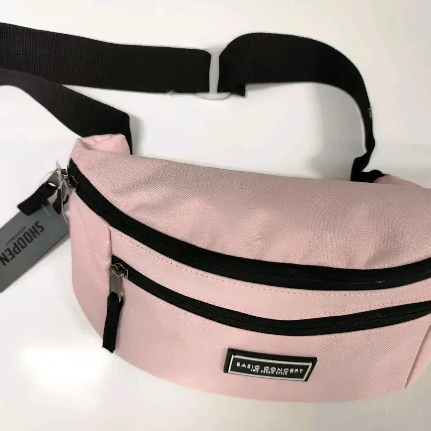 [BUNJANG] Schopen Waist Hip Bag Pink/Denim Mini Bag (2-Pack) / 쇼펜 허리힙색 핑크/데님 미니가방 등산 여행백 1+1 2개