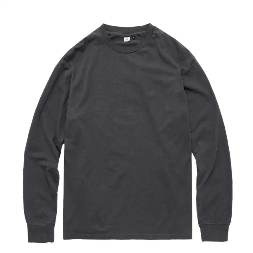 [BUNJANG] Polilateru Slub Long Sleeve Charcoal / (2) 폴리테루 슬럽 롱슬리브 차콜
