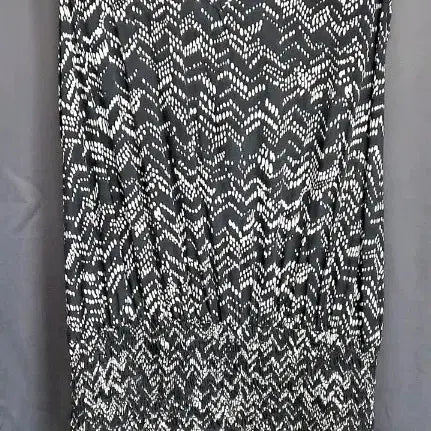 [BUNJANG] GAP Black Patterned Sleeveless Tiered Dress / GAP 갭 민소매 캉캉 원피스 패턴 블랙