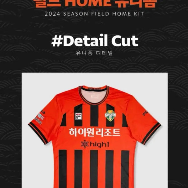 [BUNJANG] Gangwon FC 2024 Home Jersey L-XL / [구매] 강원fc 2024 홈 노마킹 L ~ XL 구매