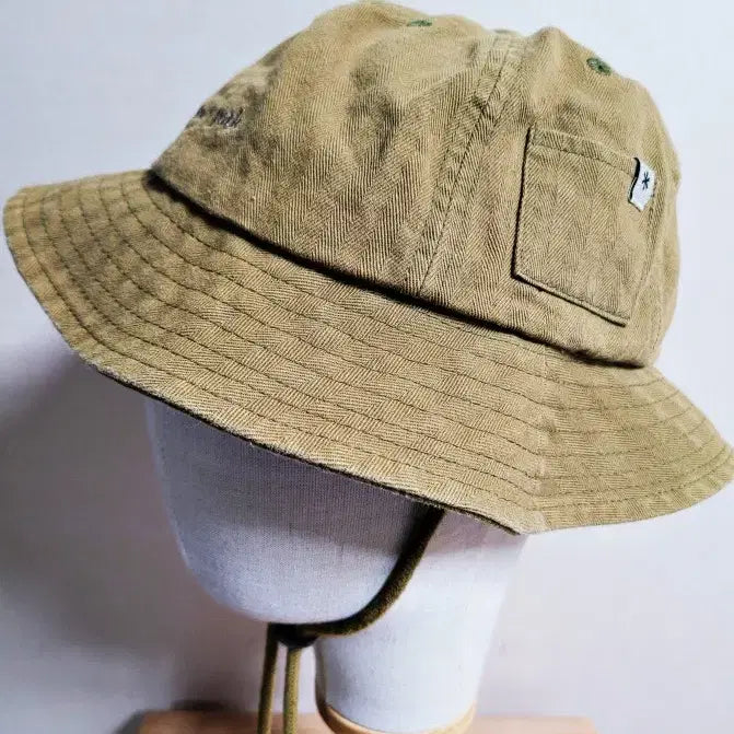 [BUNJANG] Snow Peak Herringbone Twill Cotton Bucket Hat - Women's / 스노우피크 버킷햇 헤링본 트윌면 모자 우먼스