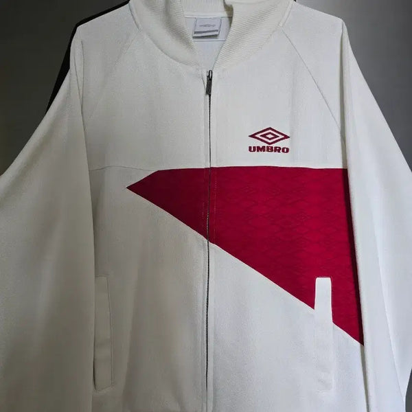 [BUNJANG] Umbro White Red Track Jacket / 엄브로 화이트 레드 트랙 자켓
