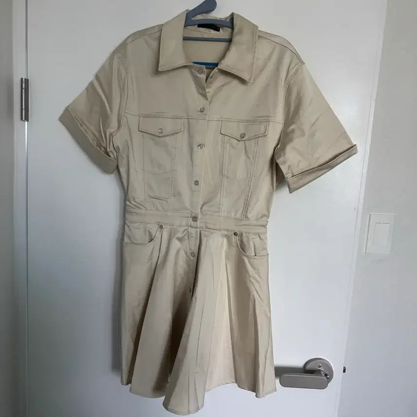 [BUNJANG] Zara Beige Shirt Dress / ZARA 셔츠 원피스 s 새상품