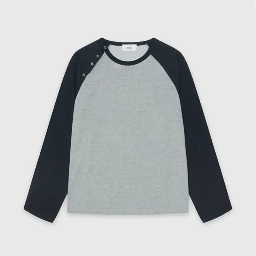 [BUNJANG] JOHNNY HUMMES Shoulder Button Raglan Long Sleeve (M) Dark Grey / 주앙옴므 숄더 버튼 래글런 롱 슬리브 (M) 다크 그레이