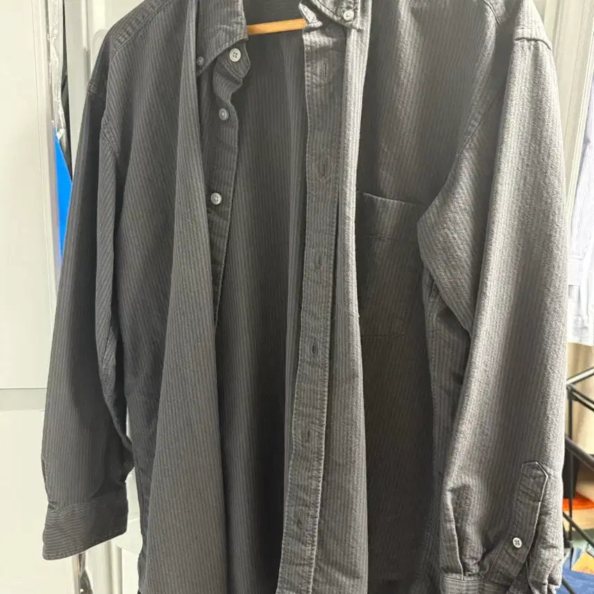 [BUNJANG] Uniqlo U Black Check Shirt / 유니클로 U 블랙 체크 셔츠