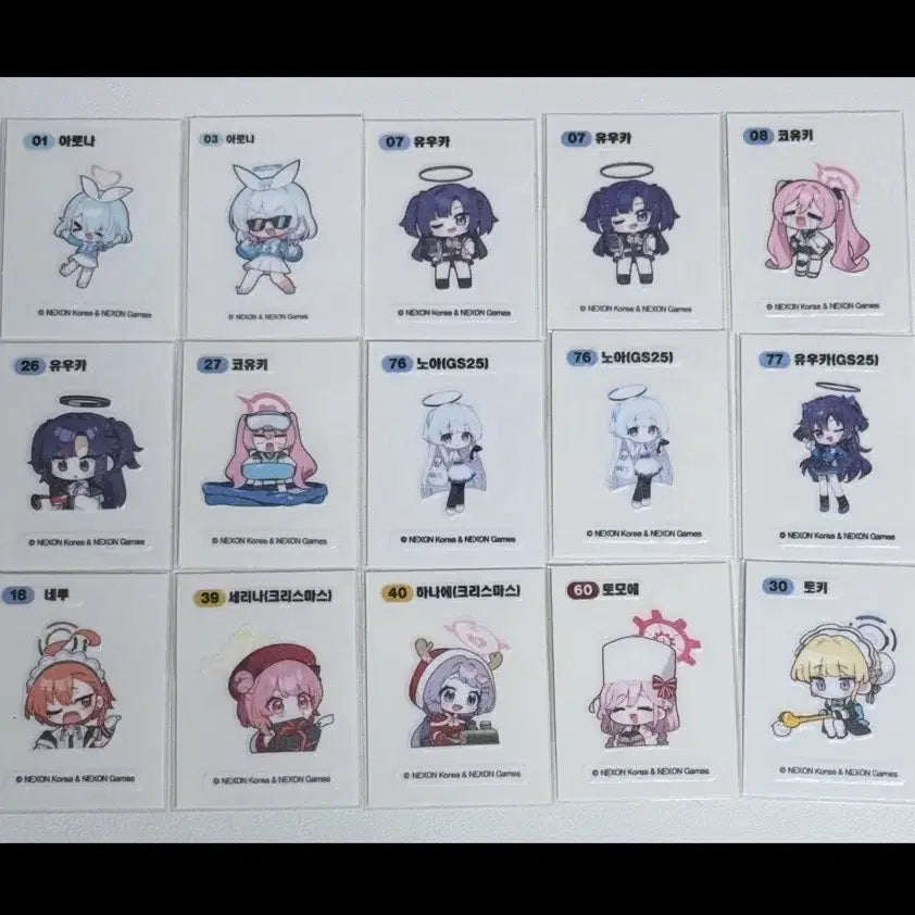 [BUNJANG] Blue Archive Stick-and-Peel Seals (Ttibuseal) - Series 1 & 2 / 블루아카이브 띠부씰 1차 2차