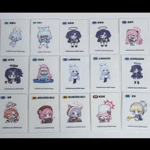 [BUNJANG] Blue Archive Stick-and-Peel Seals (Ttibuseal) - Series 1 & 2 / 블루아카이브 띠부씰 1차 2차
