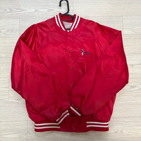 [BUNJANG] American Vintage Red Varsity Jacket / 아메리칸 빈티지 레드 바시티 자켓