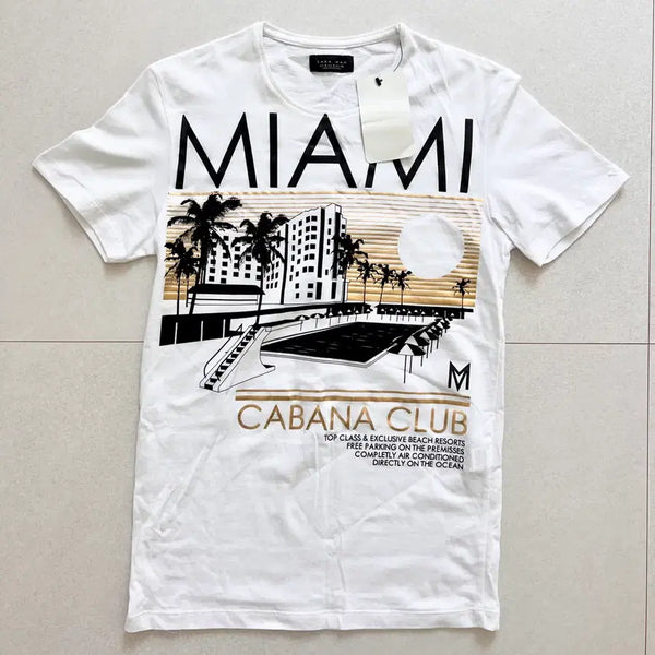 [BUNJANG] Zara Graphic T-Shirt Graphic White Size S / [새상품] 자라 그래픽 티셔츠