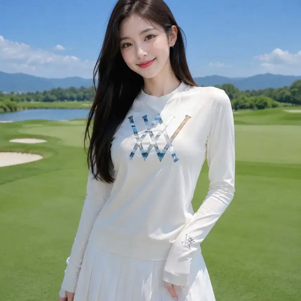 [BUNJANG] Anew Golf Women's Long Sleeve Performance Inner T-Shirt Size S / [정품S급]어뉴골프 여성 긴팔 기능성 이너 티셔츠 S