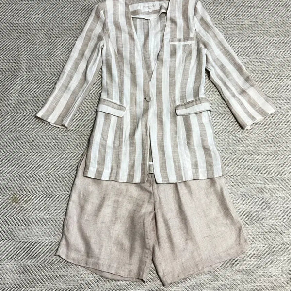 [BUNJANG] Pure Malin Linen Stripe Setup / 마지막 가격/퓨어말린 스트라이프 린넨 셋업