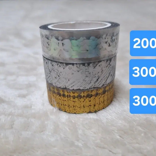 [BUNJANG] Gold & Silver Foil Full Roll Masking Tapes / 다꾸 처분 금박 은박 통마테 마스킹테이프