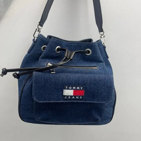 [BUNJANG] Kelly's Tamy Dark Blue Denim Pumpkin Bag / 켈리즈 타미 진청 펌킨백