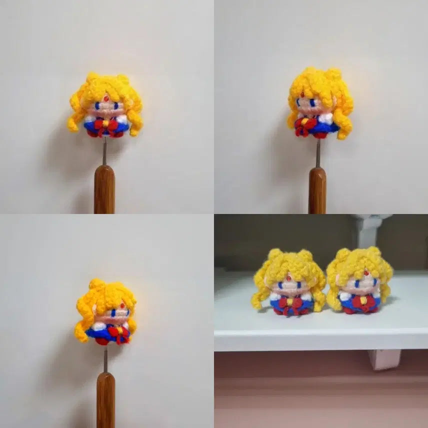 [BUNJANG] Sailor Moon Hand-Knitted Keychain Doll / #세일러문# 손뜨개키링 인형
