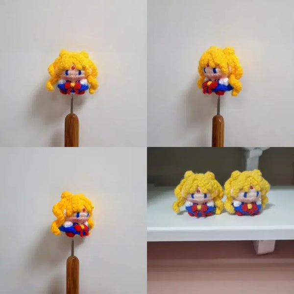 [BUNJANG] Sailor Moon Hand-Knitted Keychain Doll / #세일러문# 손뜨개키링 인형