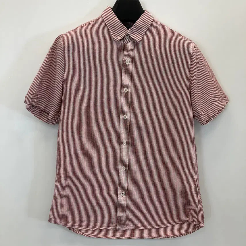 [BUNJANG] EDITION Linen Blend Short Sleeve Shirt Red Size 95 / EDITION 에디션 린넨 반팔셔츠 95