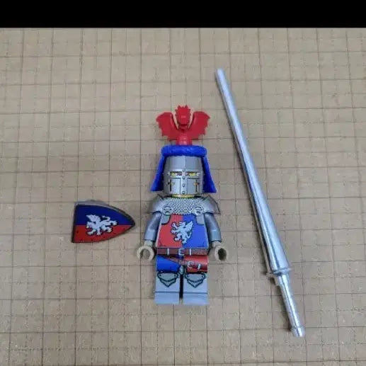 [BUNJANG] LEGO Castle Knight+White Horse Figure / 레고 캐슬 스마일브릭 용기사+신형 백마 팝니다