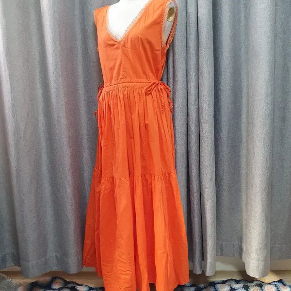 [BUNJANG] Orange Layered Boutique Maxi Dress / 오렌지 레이어드 부티크 맥시 원피스