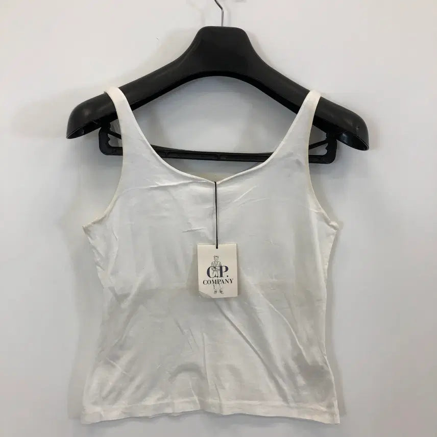 [BUNJANG] CP Company SERIE100 Cropped Tank Top White 55 / CP컴퍼니 (국내판) SERIE100 크롭 탱크탑 55
