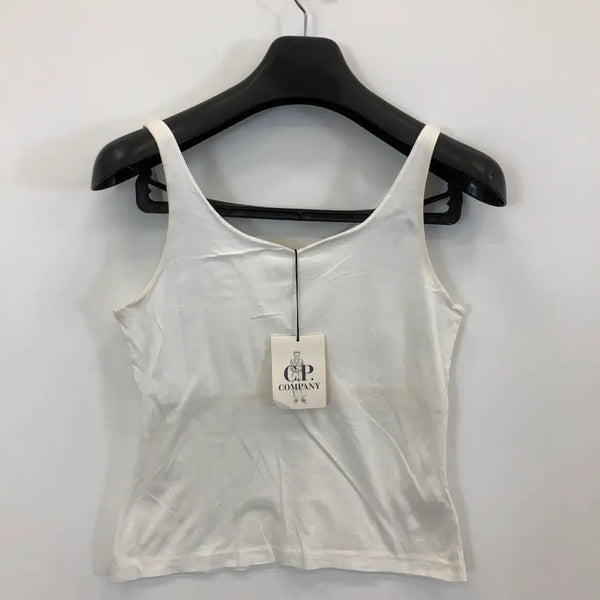[BUNJANG] CP Company SERIE100 Cropped Tank Top White 55 / CP컴퍼니 (국내판) SERIE100 크롭 탱크탑 55