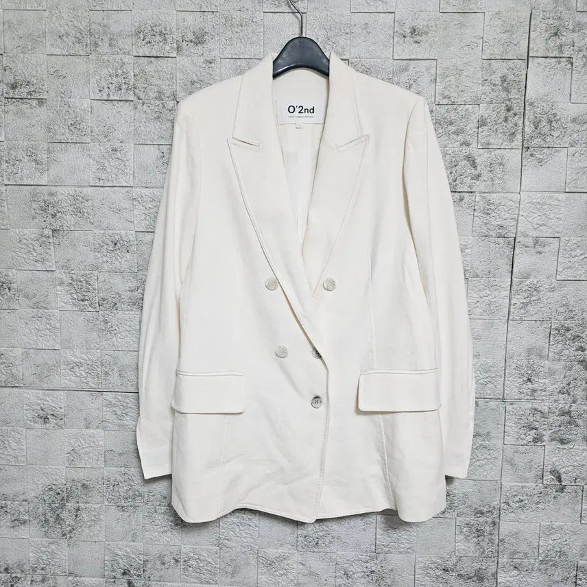 [BUNJANG] O'2nd Linen Blend Double Jacket / 오즈세컨 O'2nd 린넨혼방 더블자켓