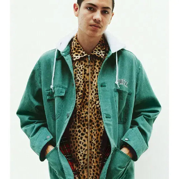 [BUNJANG] Supreme Cheetah Print Zip-Up Shirt FW17 / [L] 슈프림 치타 파일 집 업 셔츠 fw17