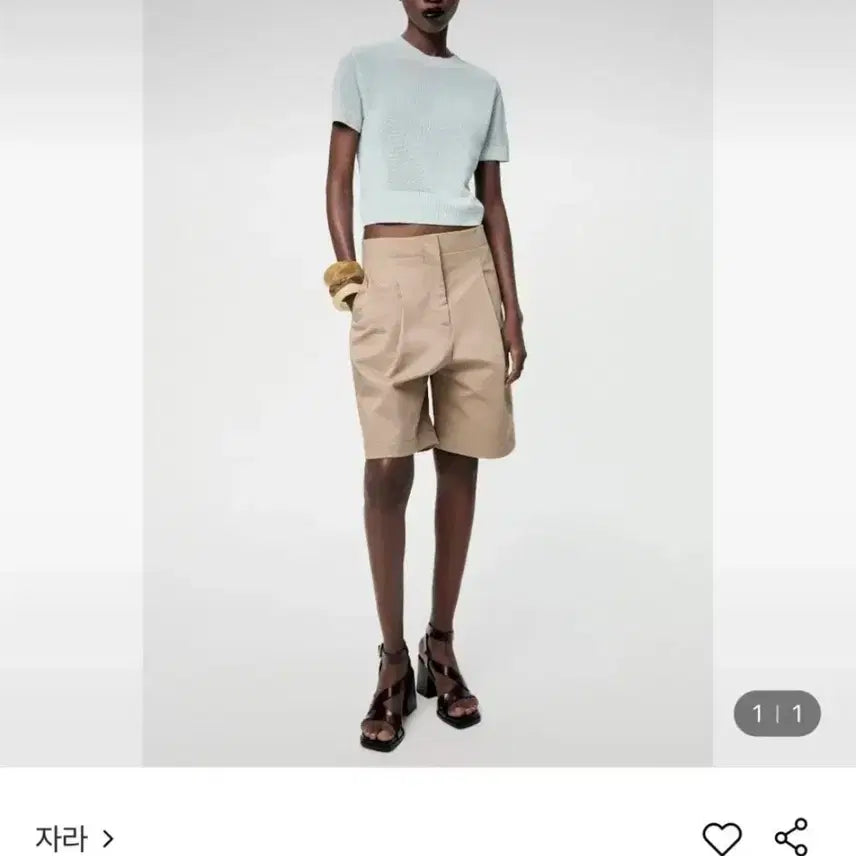 [BUNJANG] Zara Summer Short Sleeve Knit Top Sky Blue S / 자라 여름 반팔 니트 스카이블루 소라색 s