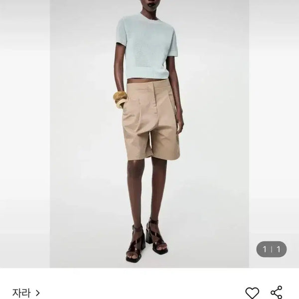 [BUNJANG] Zara Summer Short Sleeve Knit Top Sky Blue S / 자라 여름 반팔 니트 스카이블루 소라색 s