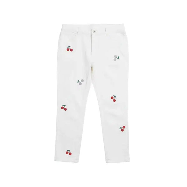 [BUNJANG] Wide Angle Cherry Pattern Golf Pants / 여성67/ 와이드앵글 체리패턴 골프팬츠
