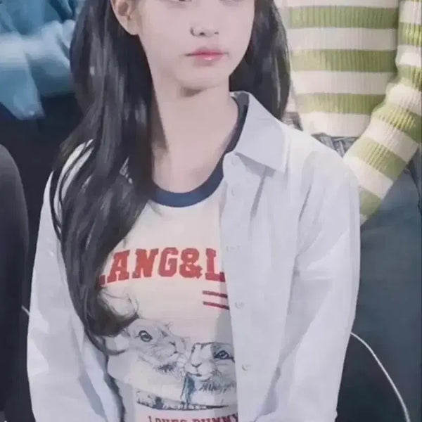 [BUNJANG] RAINE&LUXE Bunny T-Shirt / 랭앤루 토끼 반팔티 장원영착용