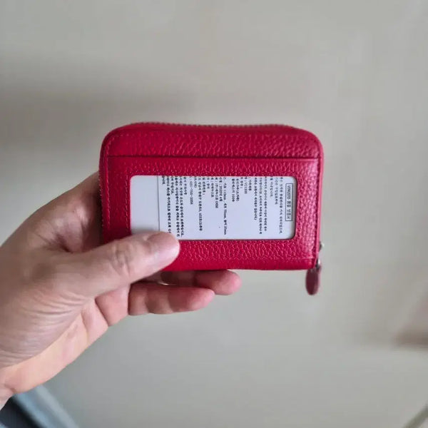 [BUNJANG] VENUSTO Red Genuine Leather Card Holder / 베누스토 VENUSTO 카드지갑 레드 소가죽