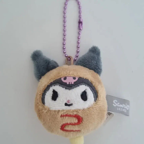 [BUNJANG] Sanrio Kuromi Hot Dog Plush Keyring / 산리오 쿠로미 핫도그 인형 키링