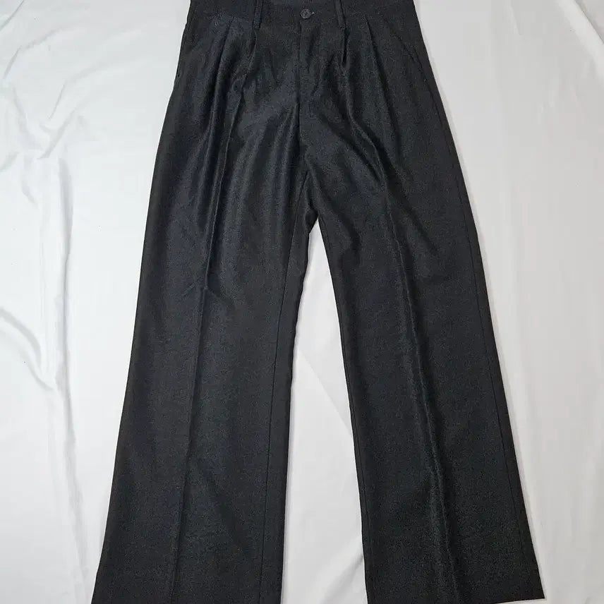 [BUNJANG] Maison Minet "Saint" Two-Tuck Wide Silk Slacks / 메종미네드 세인트 투턱 와이드 실크 슬랙스 팬츠 바지 48 (거의새상품)