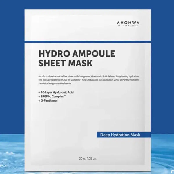[BUNJANG] AHOHWA Hydro Ampoule Sheet Mask (5 Masks) / AHOHWA 하이드로 앰플 시트 마스크 시트 팩