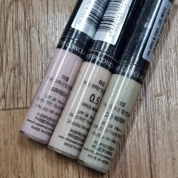 [BUNJANG] The Saem Cover Perfection Tip Concealer 3-Shade Set / [새상품] 더샘 커버 퍼펙션 팁 컨실러 3종