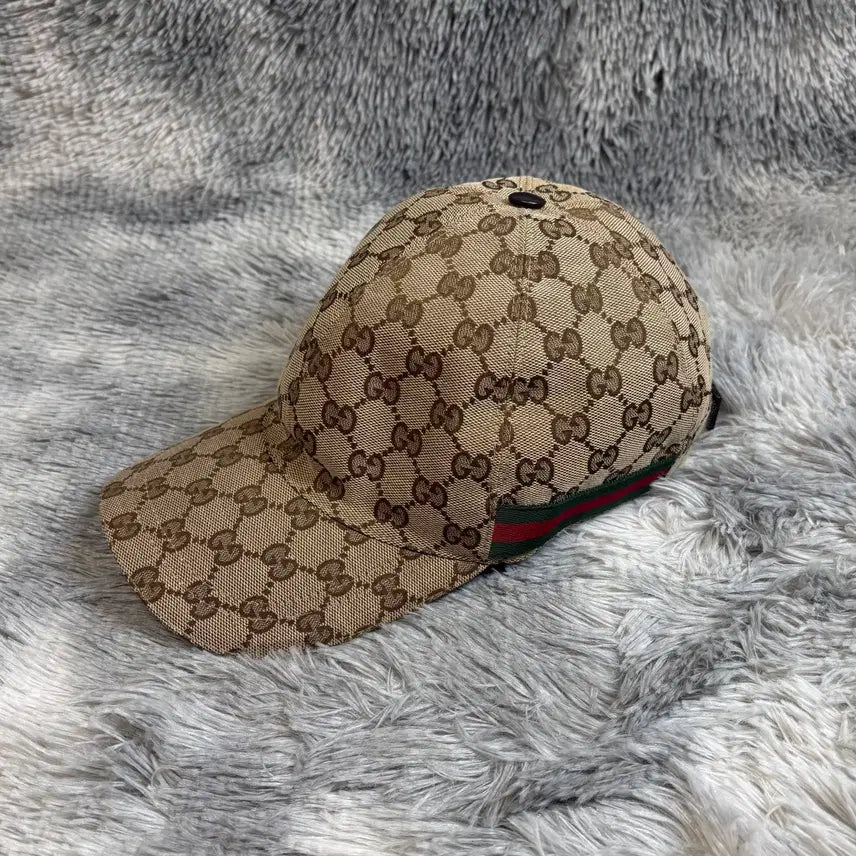 [BUNJANG] Gucci GG Canvas Baseball Cap Beige XL / [XL,백화점판] 구찌 GG 캔버스 볼캡 베이지