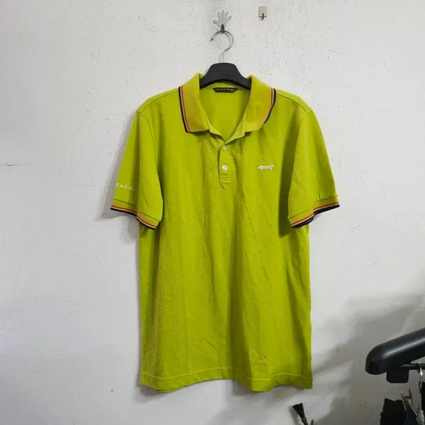 [BUNJANG] Louis Castel Lime Green Short Sleeve Polo Shirt / 루이까스텔 라임색 반팔 카라티