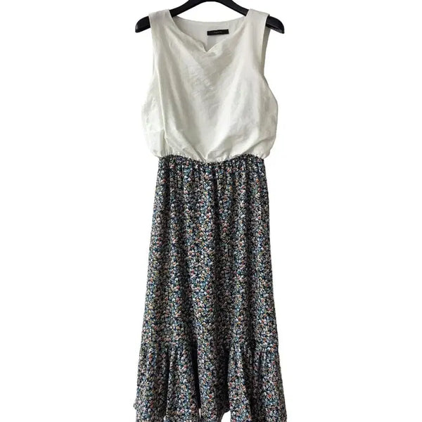 [BUNJANG] Sleeveless Color-Blocked Banding Dress / XS/민소매 배색 밴딩 원피스