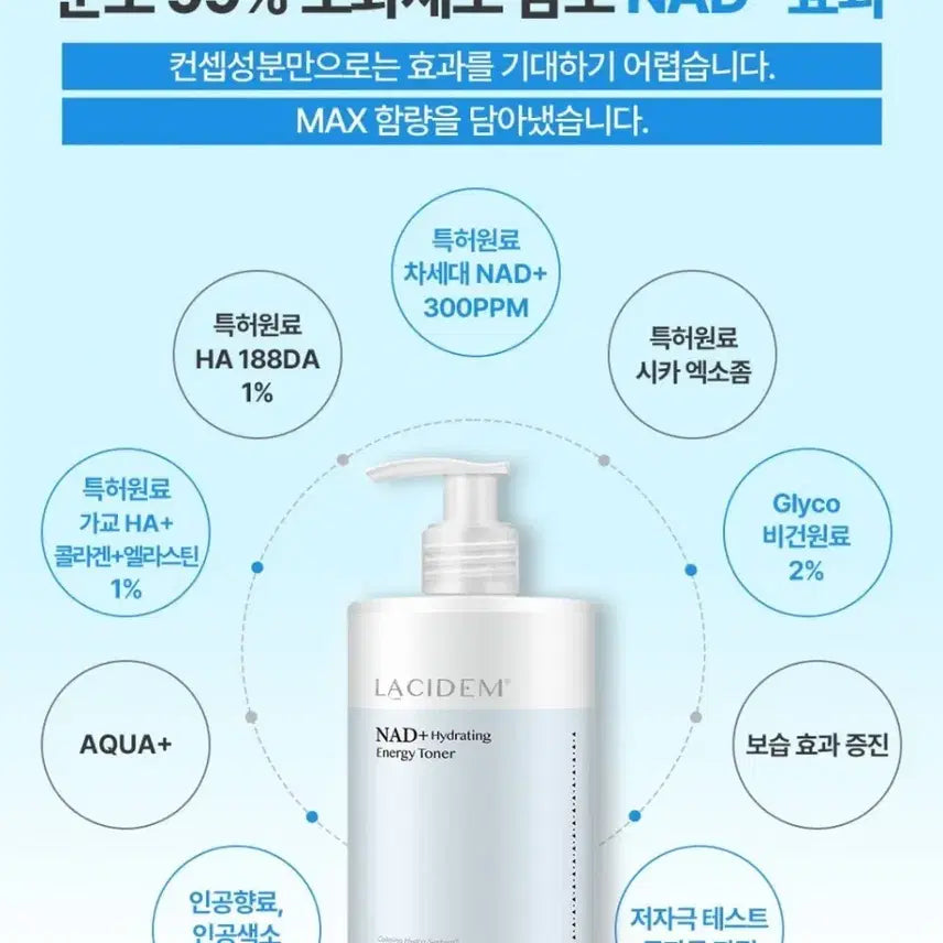 [BUNJANG] Lasidem NAD+ Energy Toner 300ml / 택포/바로발송) 라시뎀 NAD+ 에너지 토너 300ml